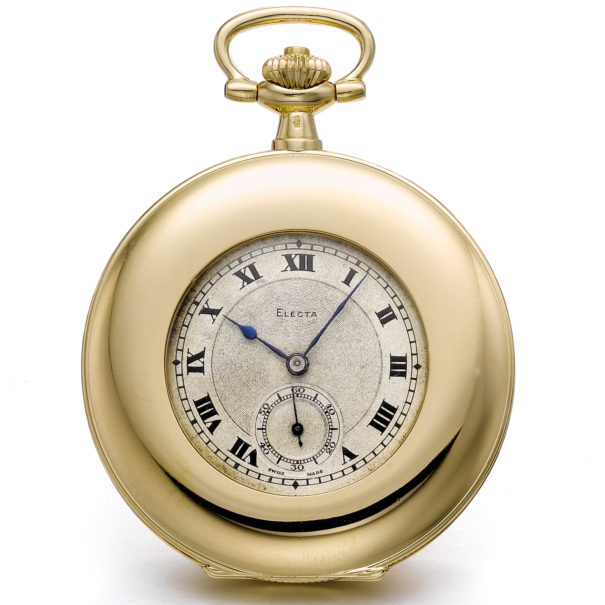 Electa and C. J. Guapp & Co. Hong Kong & Singapore, TWO YELLOW GOLD KEYLESS DEMI-HUNTING CASED WATCHES, ONE WITH A LADY'S ENAMEL PORTRAIT CIRCA 1915 NO 1919 AND NO 2946738