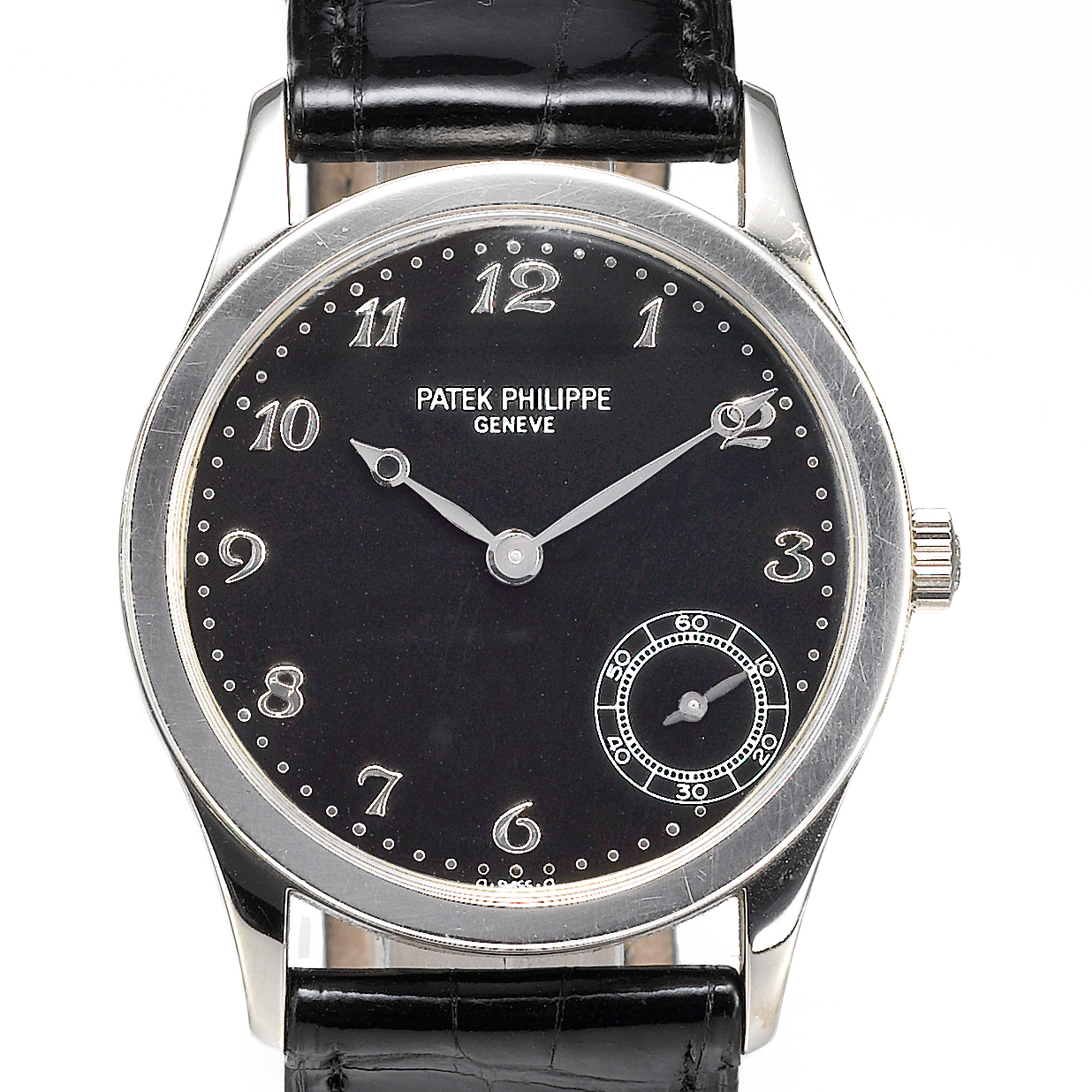 Patek Philippe, A PINK GOLD WRISTWATCH WITH SUBSIDIARY SECONDS CIRCA 1998 REF 3796R CALATRAVA MVT 1822853 CASE 2887494 