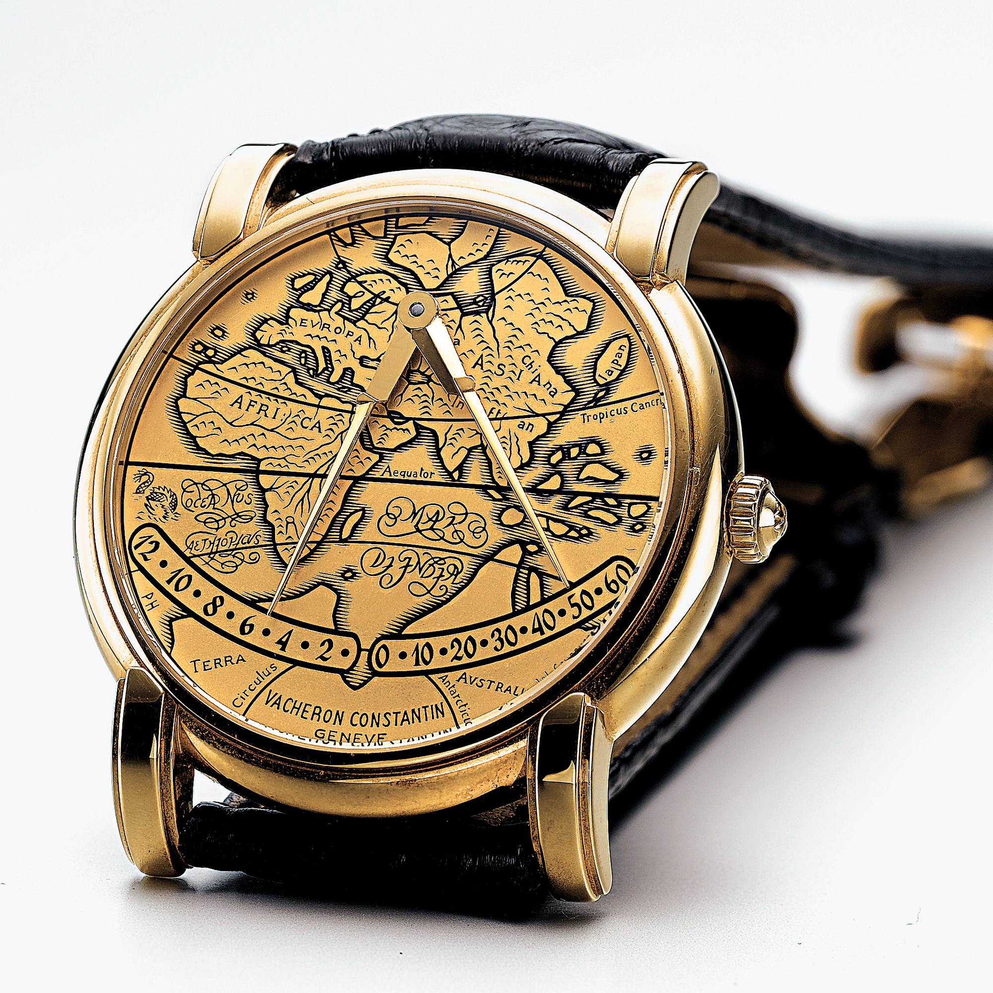 Vacheron Constantin, AN UNUSUAL GOLD AUTOMATIC DOUBLE RETROGRADE WRISTWATCH CIRCA 1994 GÉRARD MERCATOR REF 43060 NO 656892