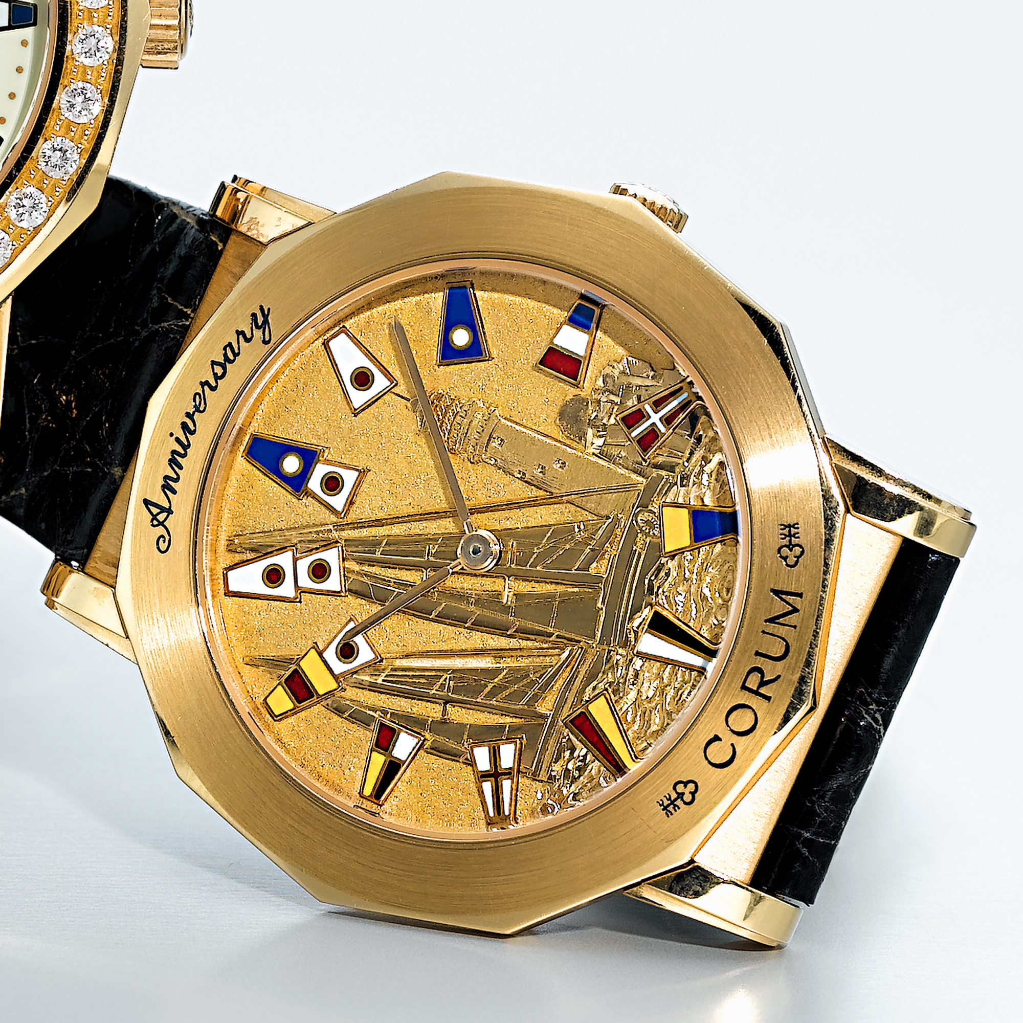 CORUM, A PINK GOLD LIMITED EDITION DODECAHEDRAL WRISTWATCHCIRCA 1995 ADMIRALS CUP ANNIVERSARY NO 62
