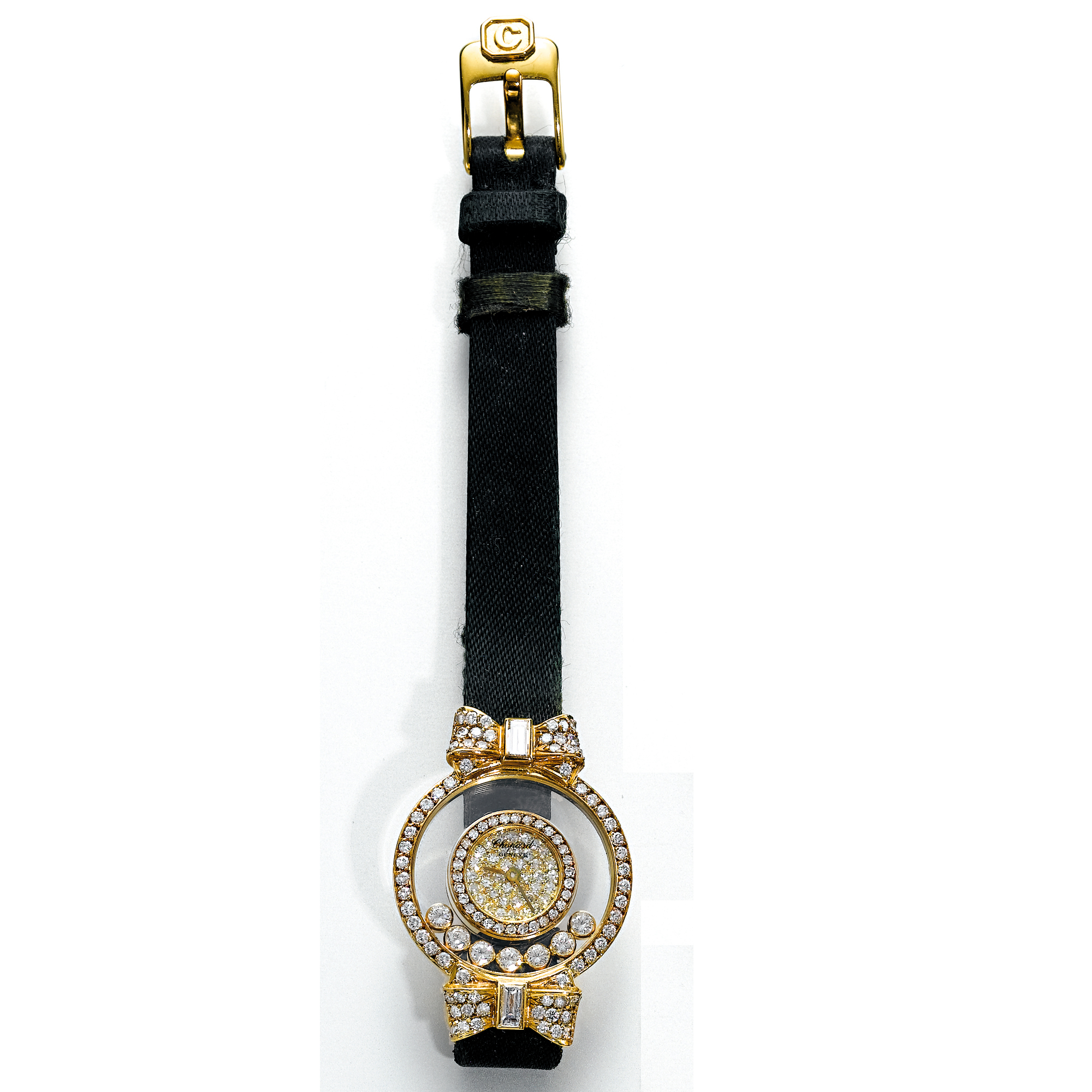 CHOPARD, A LADY'S GOLD AND DIAMOND SET WRISTWATCHCIRCA 1990 HAPPY DIAMOND