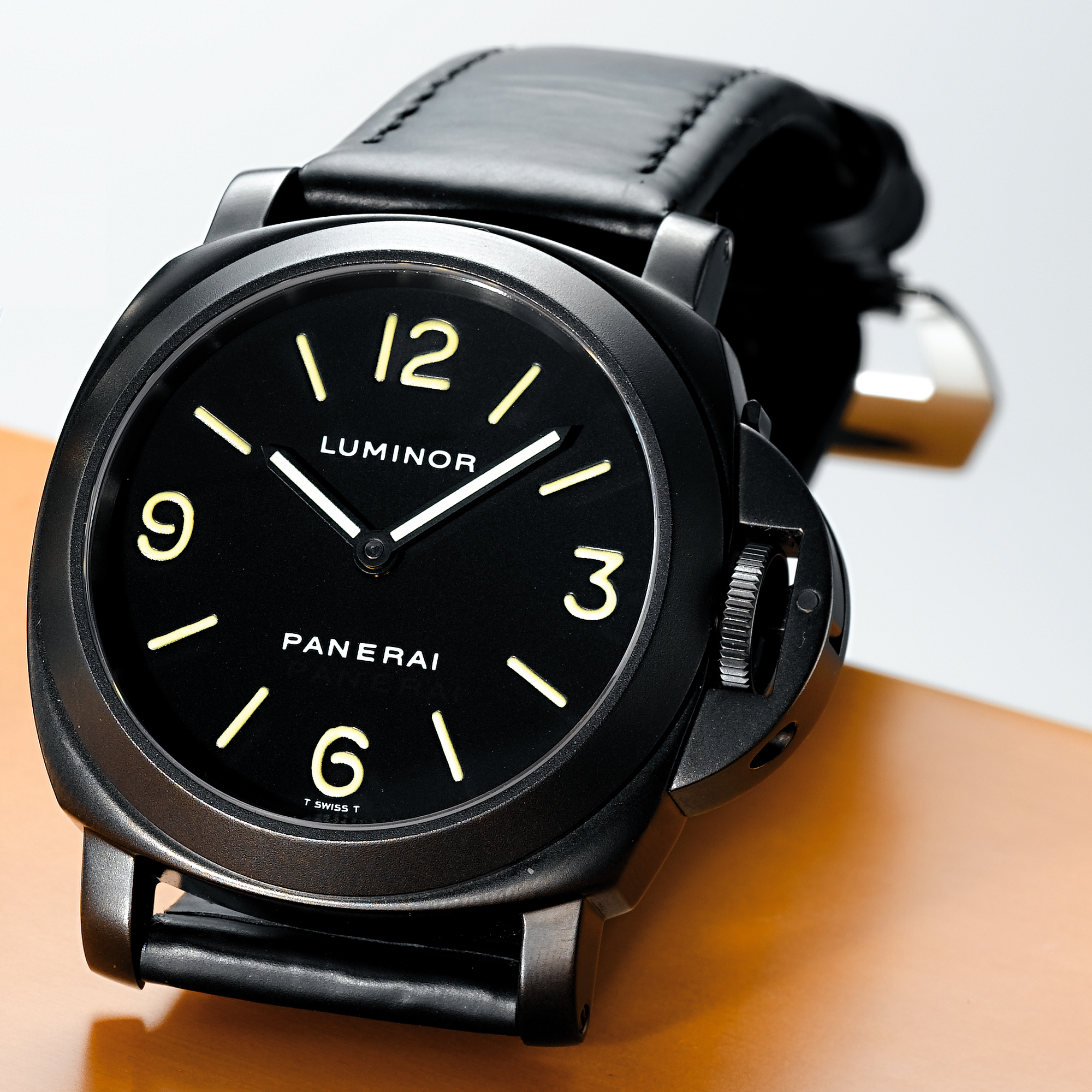 PANERAI, A STAINLESS STEEL PVD COATED WRISTWATCHCIRCA 1998 PAM 00009 LUMINOR FIRENZE 1860 986/1000 