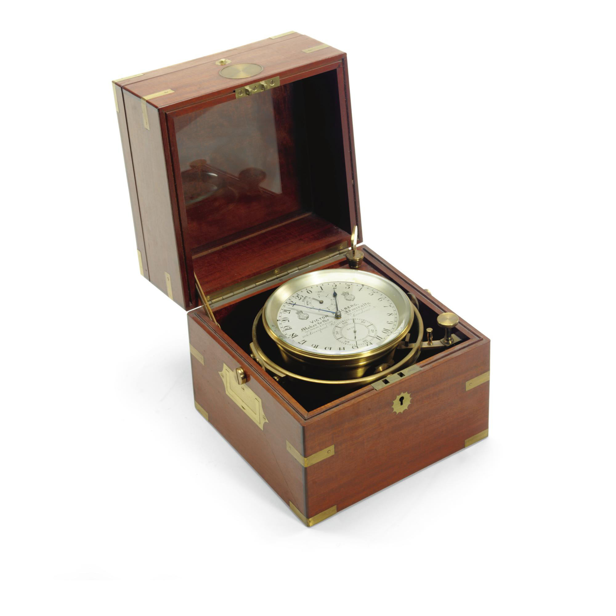 A good 8-day mahogany marine chronometer, Victor Kullberg, No.4856, London, circa 1885