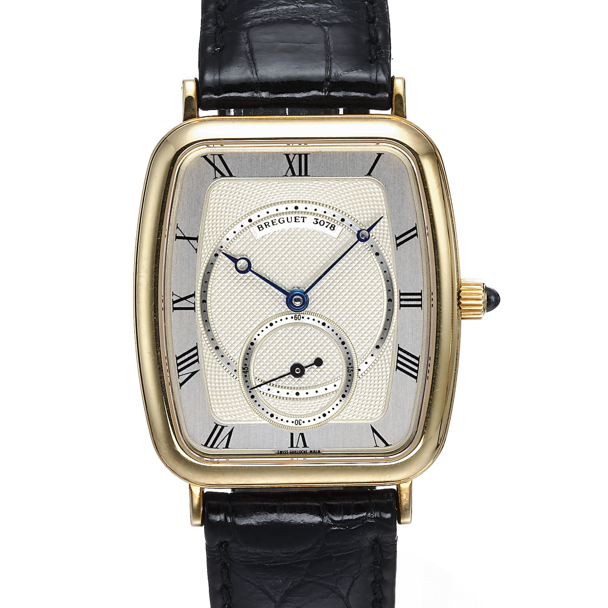 Breguet, A GOLD TONNEAU FORM WRISTWATCH CIRCA 1995 REF 3490