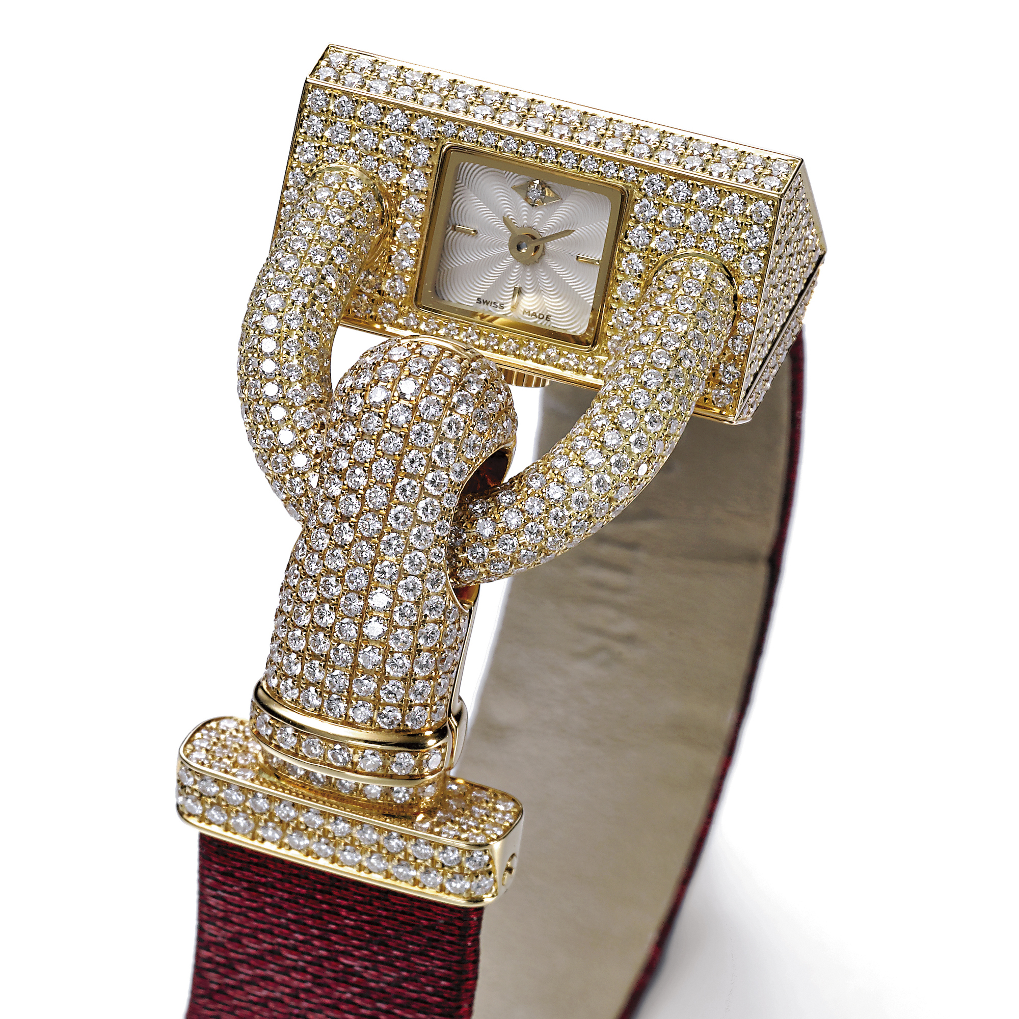 Van Cleef & Arpels, A LADY'S FINE GOLD AND DIAMOND SET WRISTWATCHCIRCA 2003
 