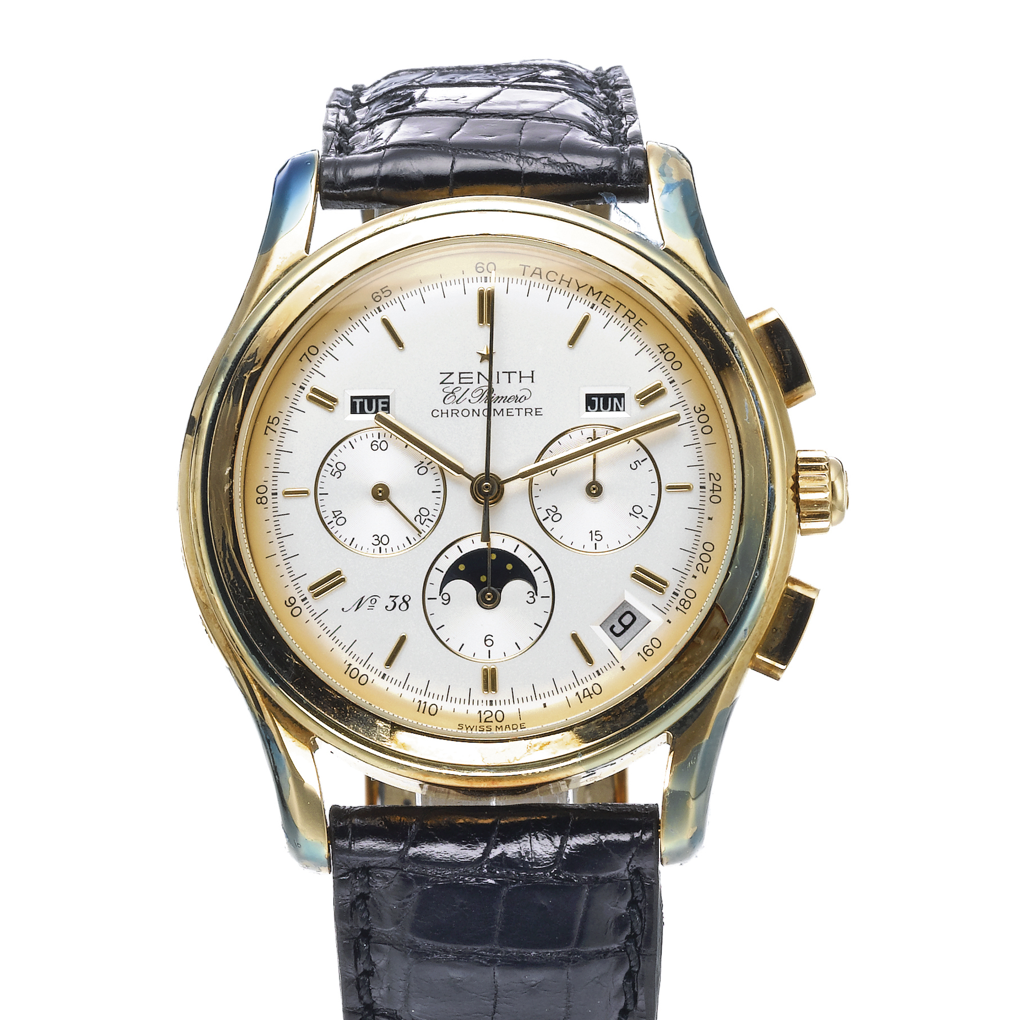 Ulysse Nardin, A GOLD AND STAINLESS STEEL AUTOMATIC SPLIT SECOND CHRONOGRAPH WRISTWATCH WITH REGISTERS CIRCA 1990 CHRONOSPLIT BERLIN 1907 N0 22