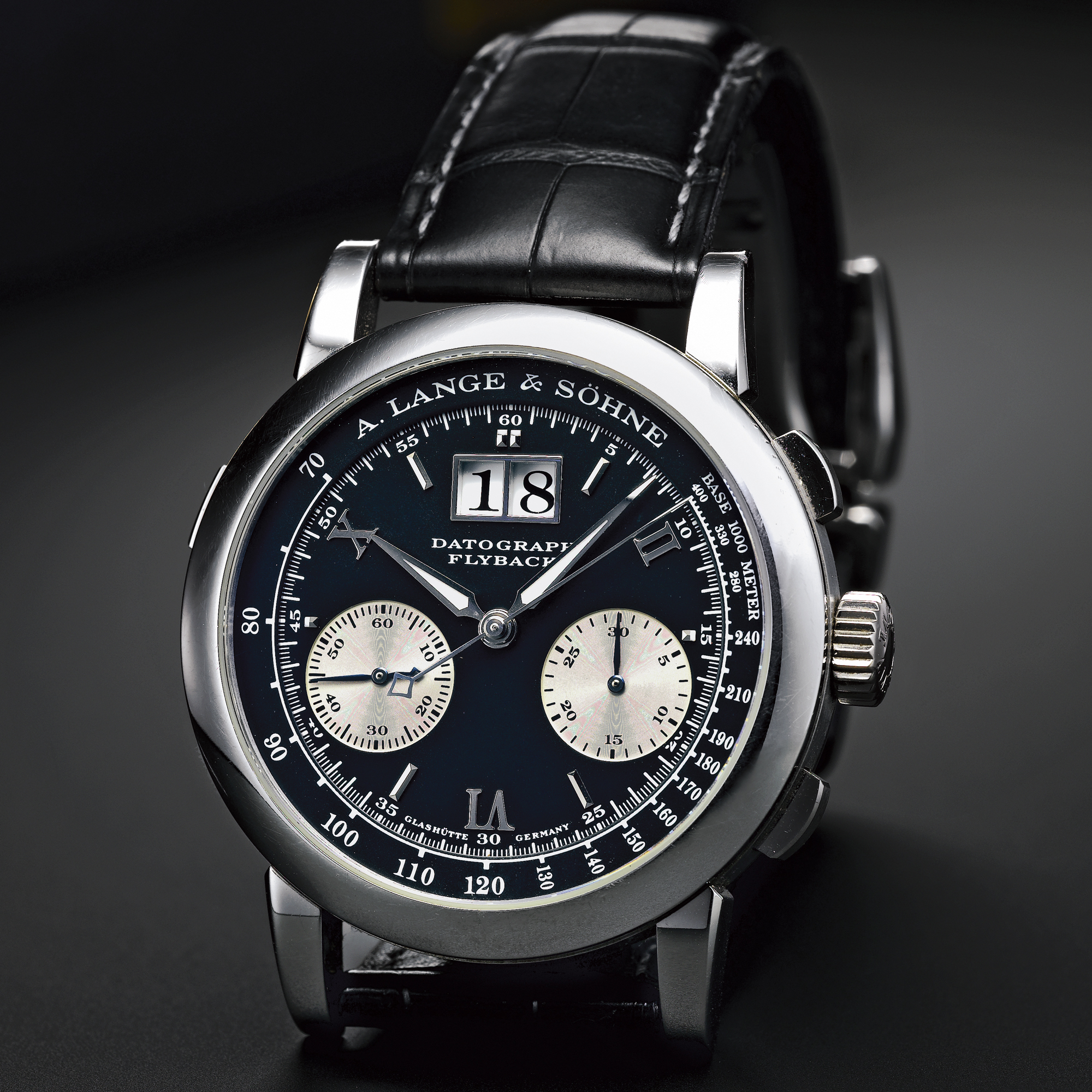 A. Lange & Söhne, A FINE PLATINUM CHRONOGRAPH WRISTWATCH WITH OVERSIZED DATE, FLYBACK AND REGISTERCIRCA 2004 DATOGRAPH FLYBACK 