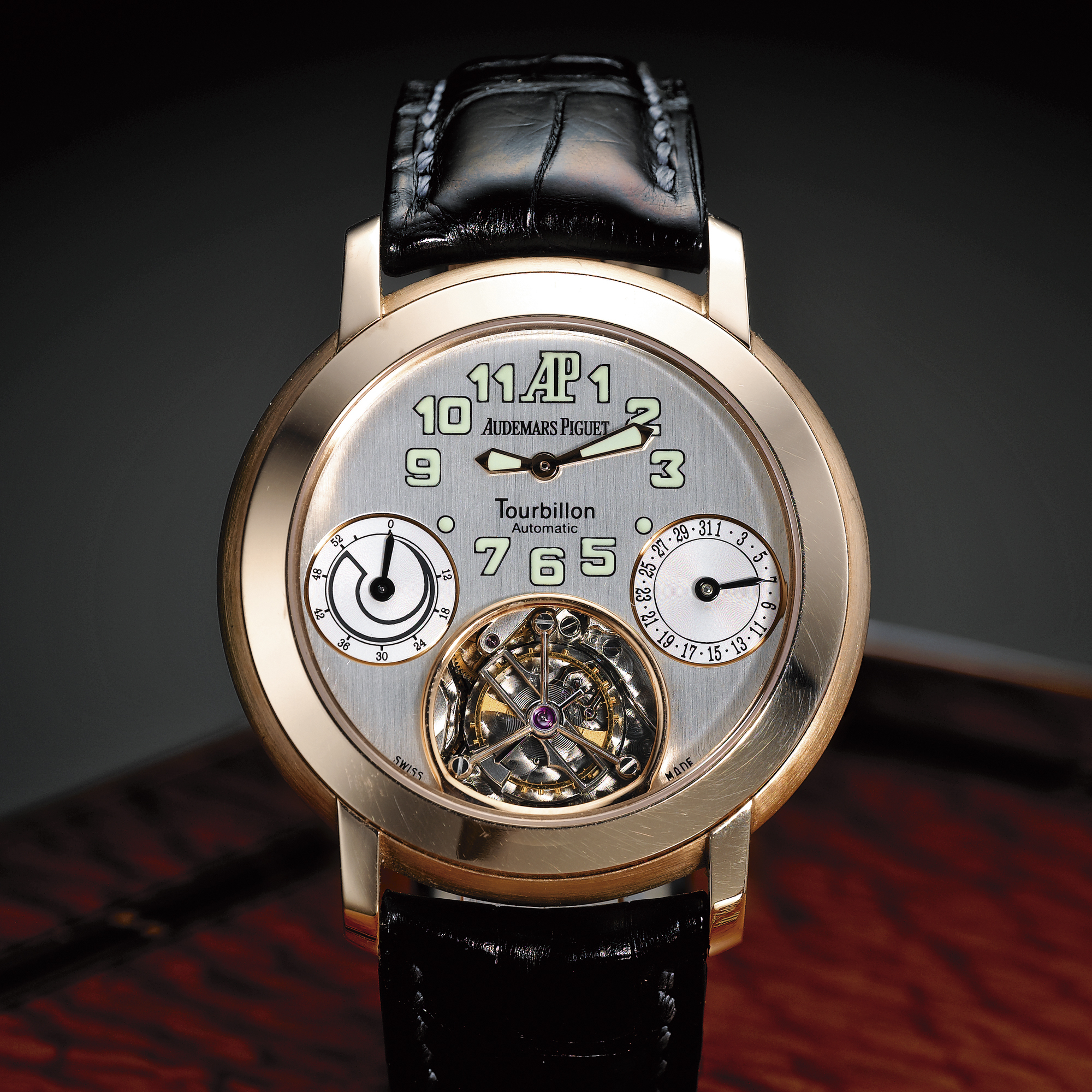 Audemars Piguet, A RARE PINK GOLD ONE-MINUTE TOURBILLON WRISTWATCH WITH DATE AND 52-HOUR POWER RESERVE INDICATION CIRCA 1995 JULES AUDEMARS 150 ANS