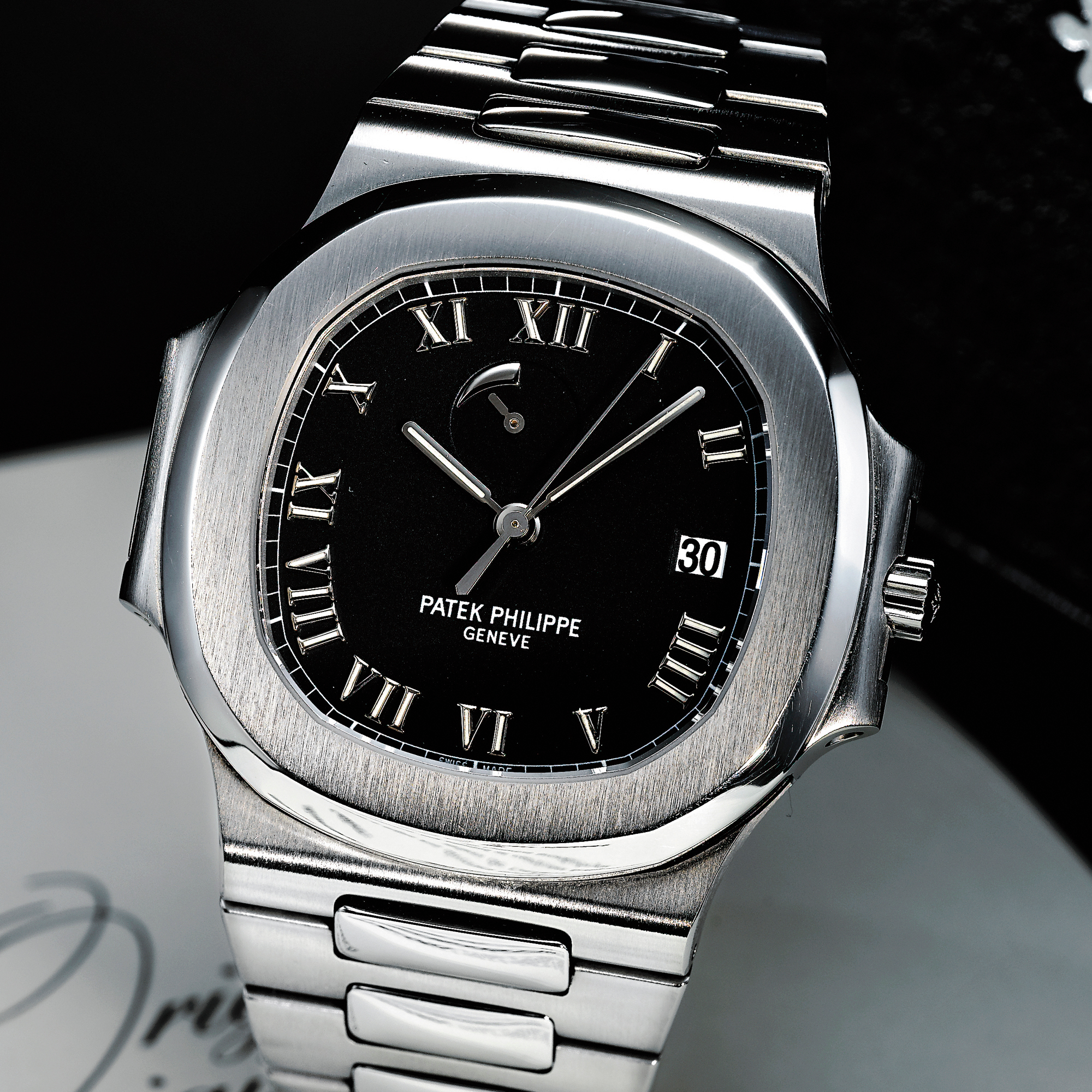 Patek Philippe, A FINE STAINLESS STEEL AUTOMATIC CENTER SECONDS BRACELET WATCH WITH DATE AND POWER RESERVE INDICATIONCIRCA 2006? REF 3710/1A NAUTILUS JUMBO