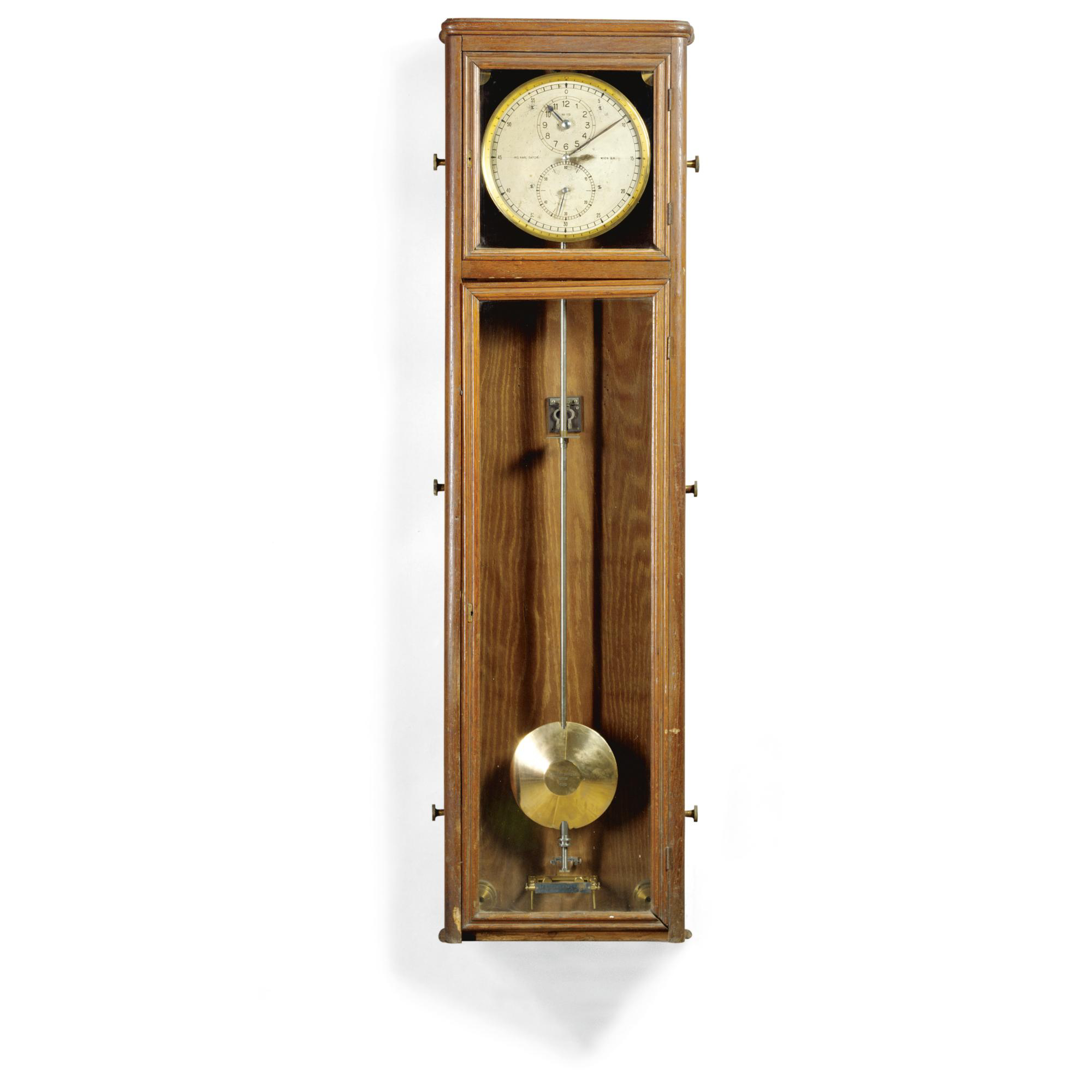 An oak wall regulator No.115 with electric remontoir, Karl Satori, Vienna, early 20th century
