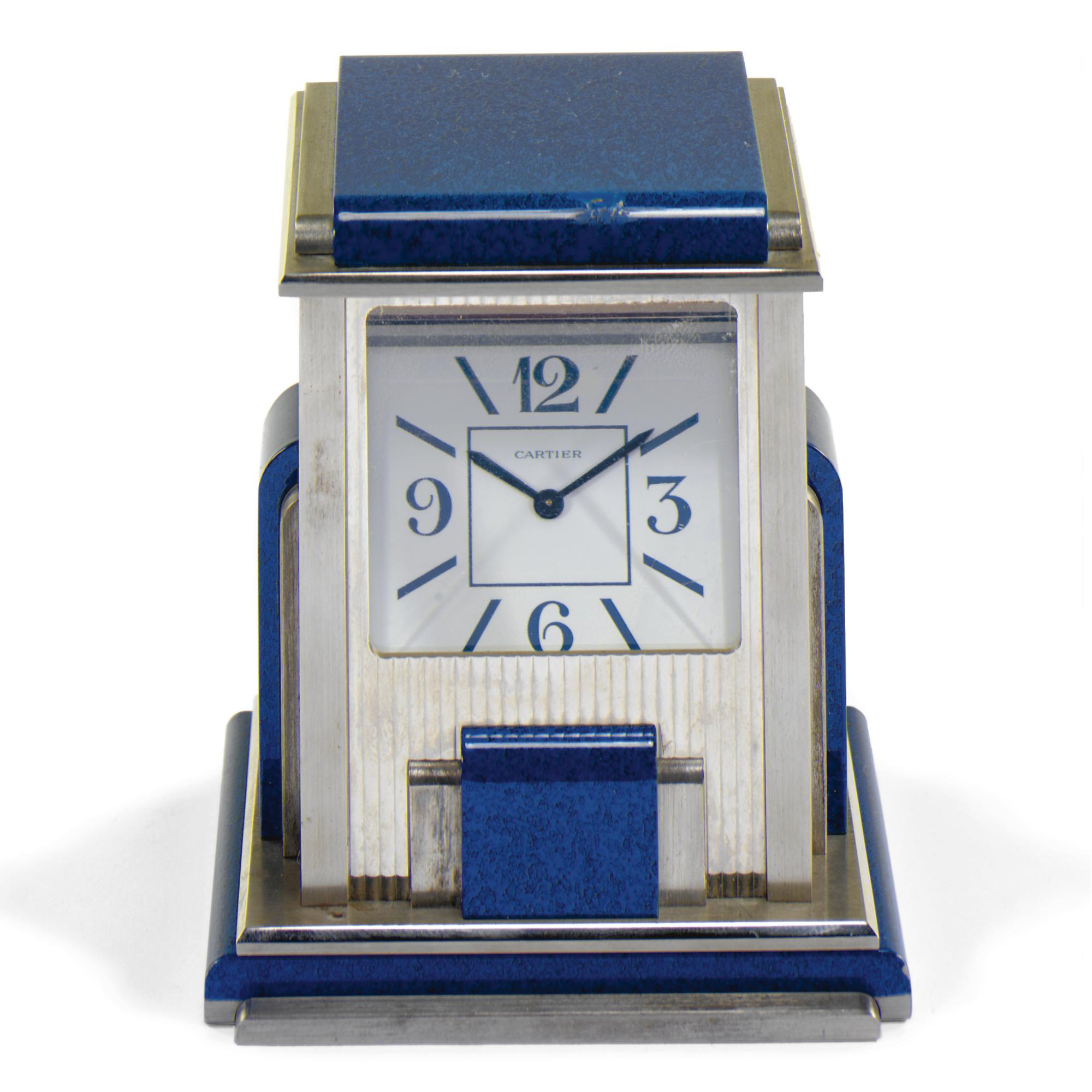 A Cartier prism mystery desk timepiece, Swiss, circa 1980
