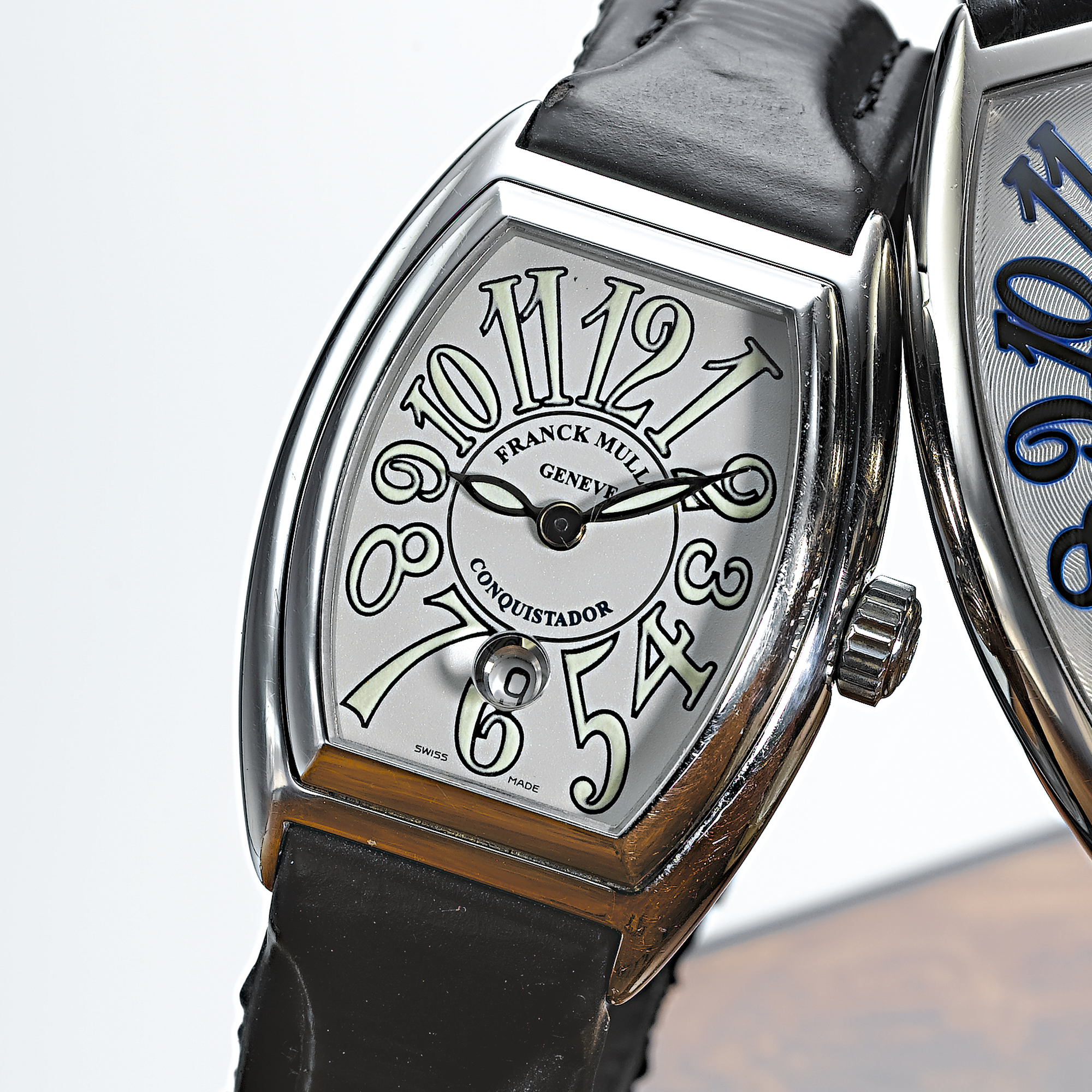 FRANCK MULLER, A LADY'S STAINLESS STEEL AUTOMATIC TONNEAU FORM WRISTWATCH WITH DATECONQUISTADOR, CIRCA 2003, NO.172