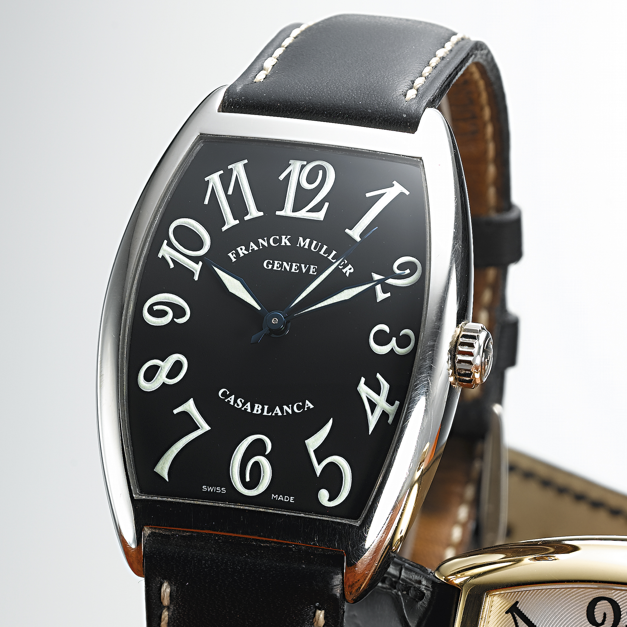 FRANCK MULLER, A WHITE GOLD AUTOMATIC CENTRE SECONDS TONNEAU FORM WRISTWATCHCASABLANCA, CIRCA 1998, NO. 10