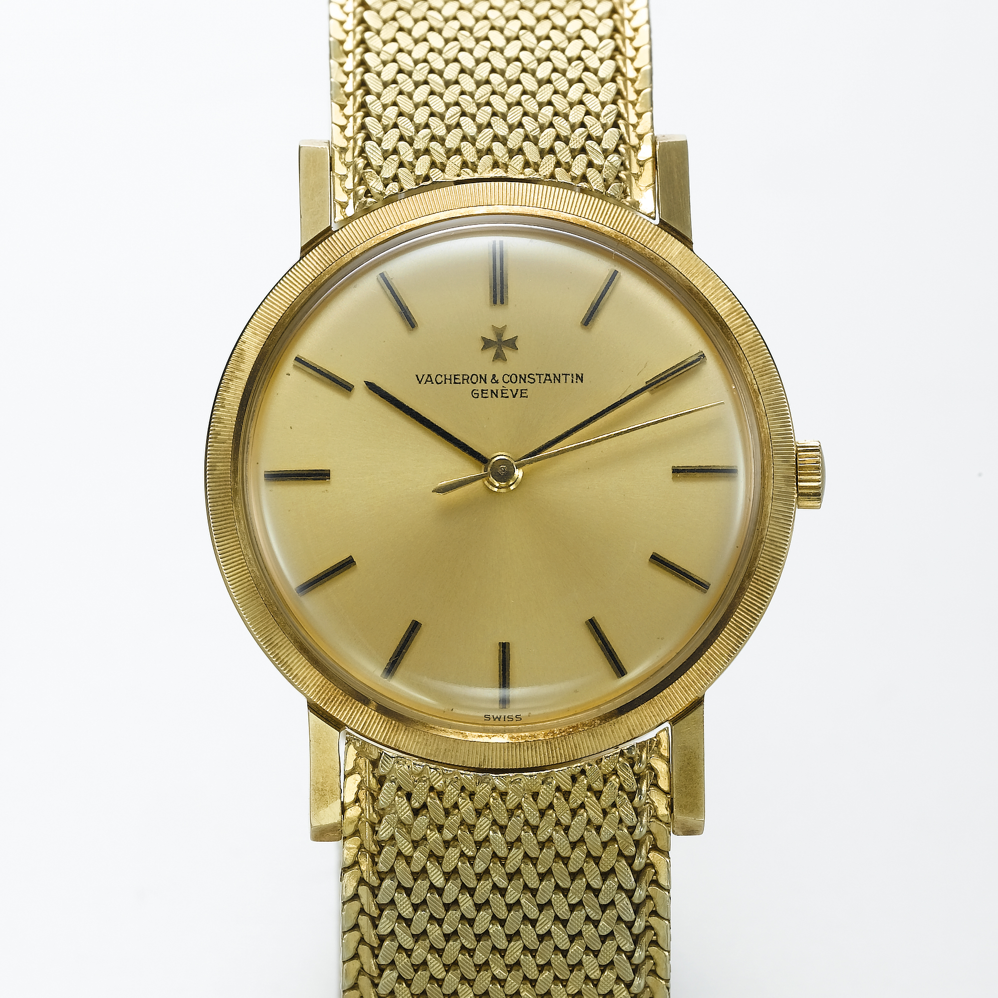 VACHERON CONSTANTIN, A GOLD CENTRE SECONDS WRISTWATCH WITH ASSOCIATED BRACELETCIRCA 1965