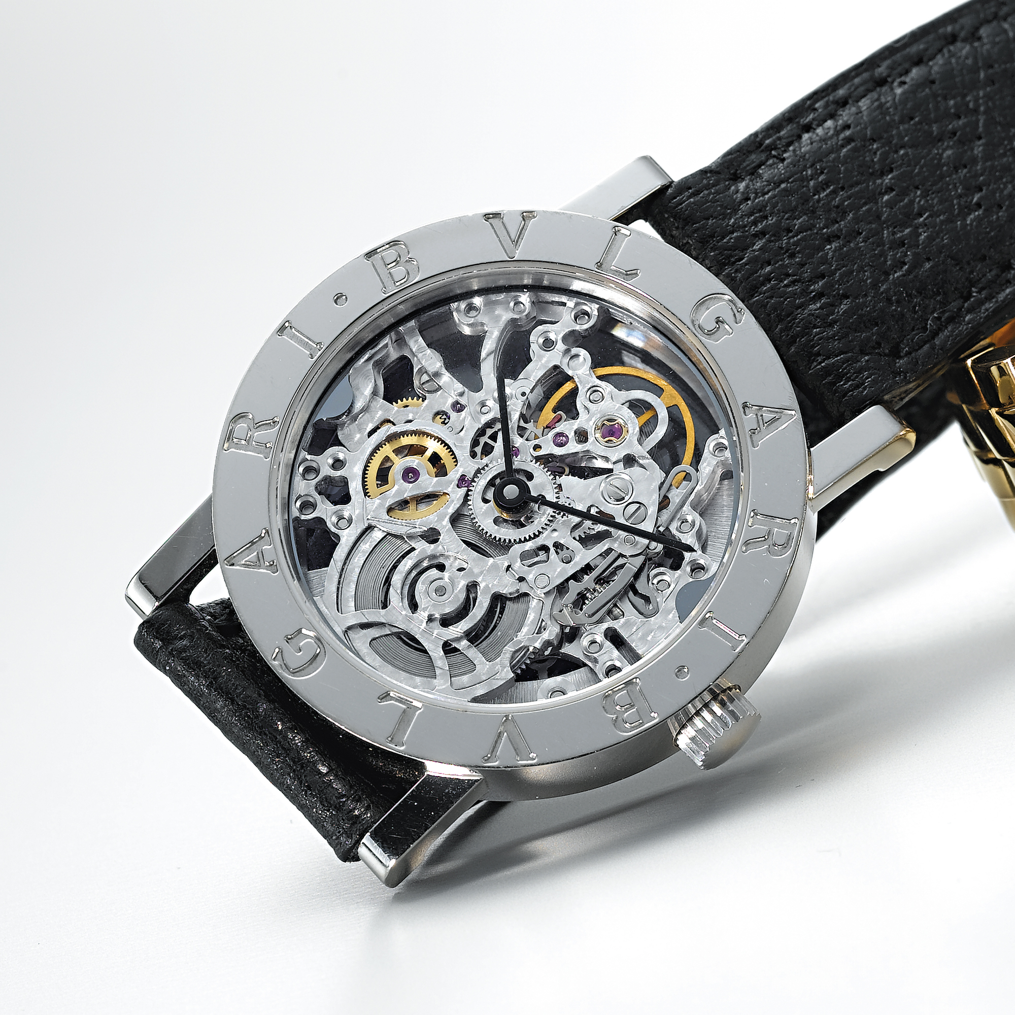 BVLGARI, A WHITE GOLD AUTOMATIC SKELETONISED WRISTWATCHSQUELETTE, CIRCA 2000