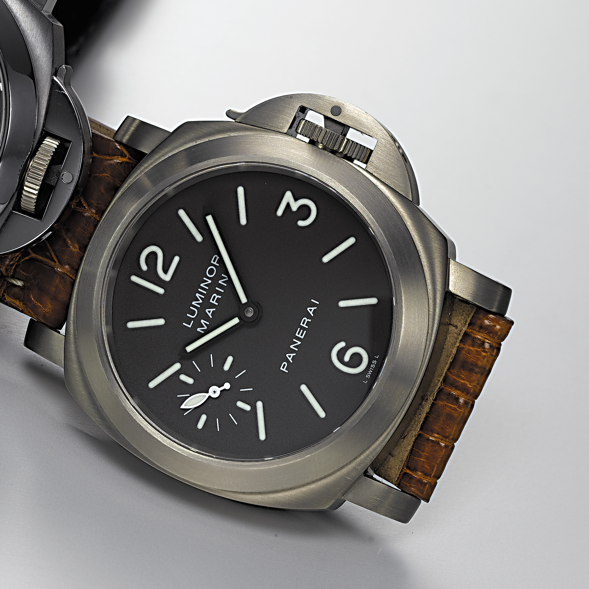 PANERAI, A LIMITED EDITION TITANIUM CUSHION FORM WRISTWATCHMARINA, FIRENZE 1860, CIRCA 2003, PAM 00061, 5/80