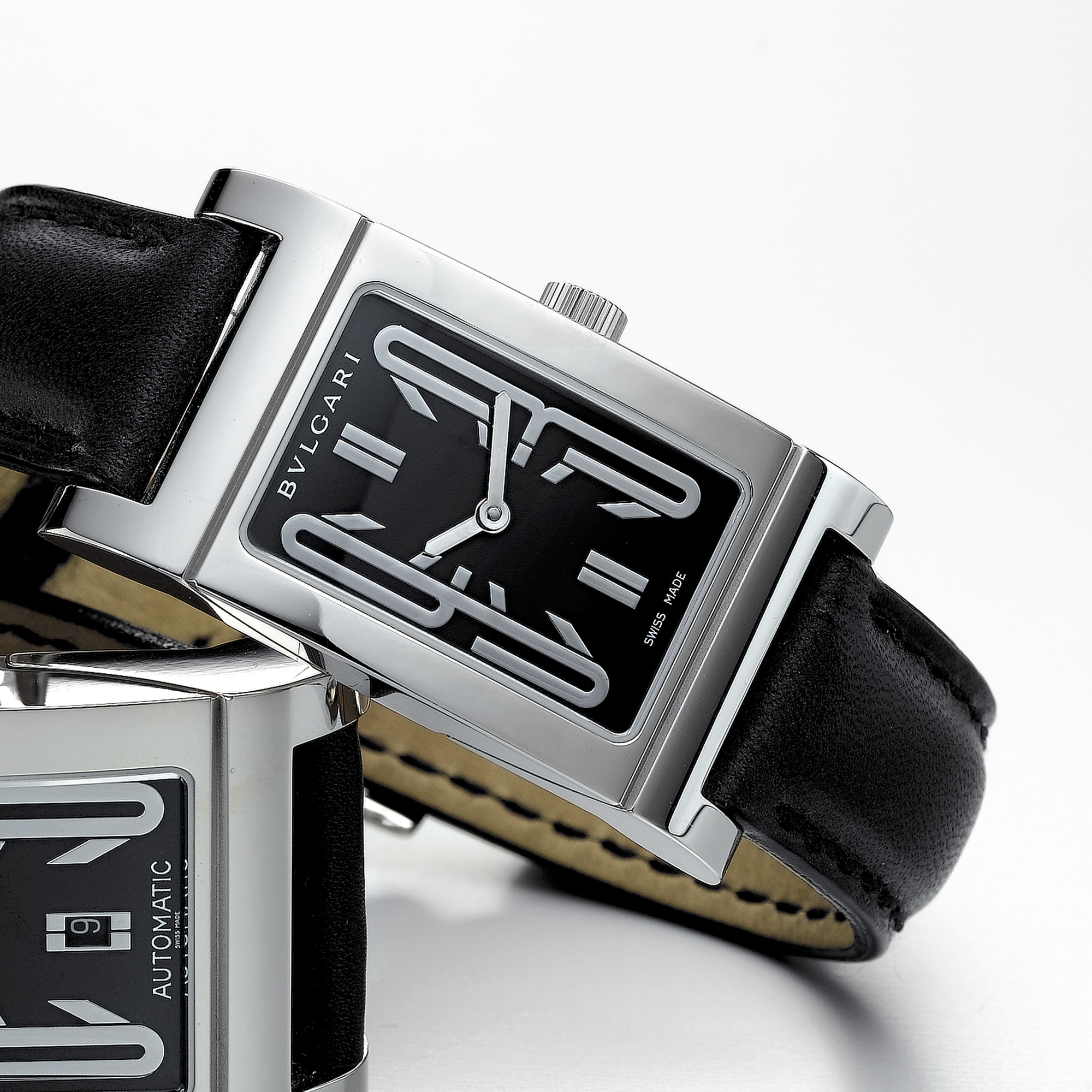 BVLGARI, A LADY'S STAINLESS STEEL RECTANGULAR WRISTWATCHRETTANGOLO, CIRCA 2005