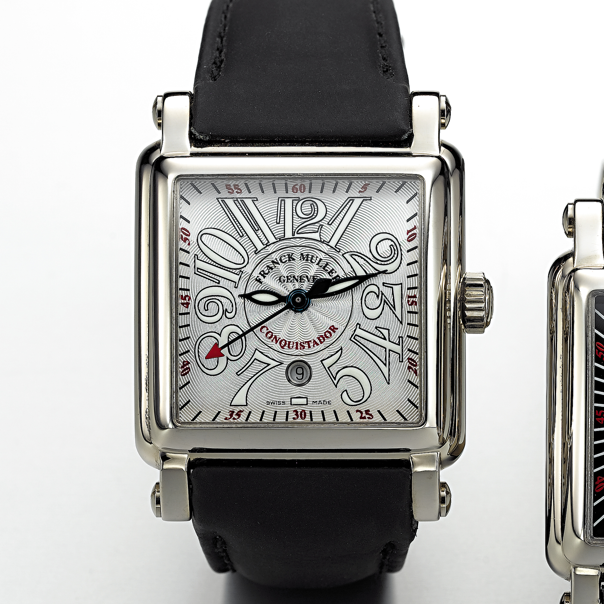 FRANCK MULLER, A WHITE GOLD SQUARE AUTOMATIC CENTRE SECONDS WRISTWATCH WITH DATECONQUISTADOR CORTEZ, CIRCA 2003, 10000 L, NO. 176  
