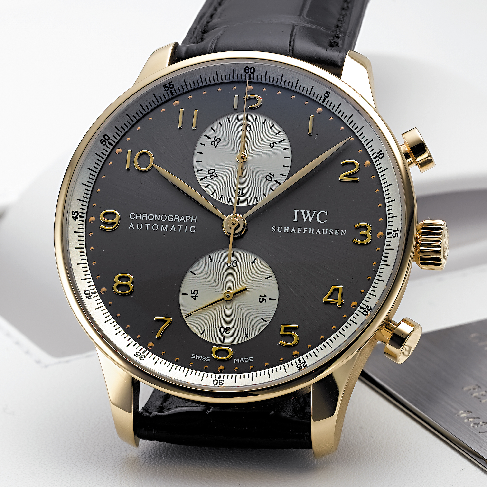 IWC, AN OVERSIZED LIMITED EDITION PINK GOLD AUTOMATIC CHRONOGRAPH WRISTWATCH WITH REGISTERPORTUGUESE, CIRCA 2005, NO. 48/250