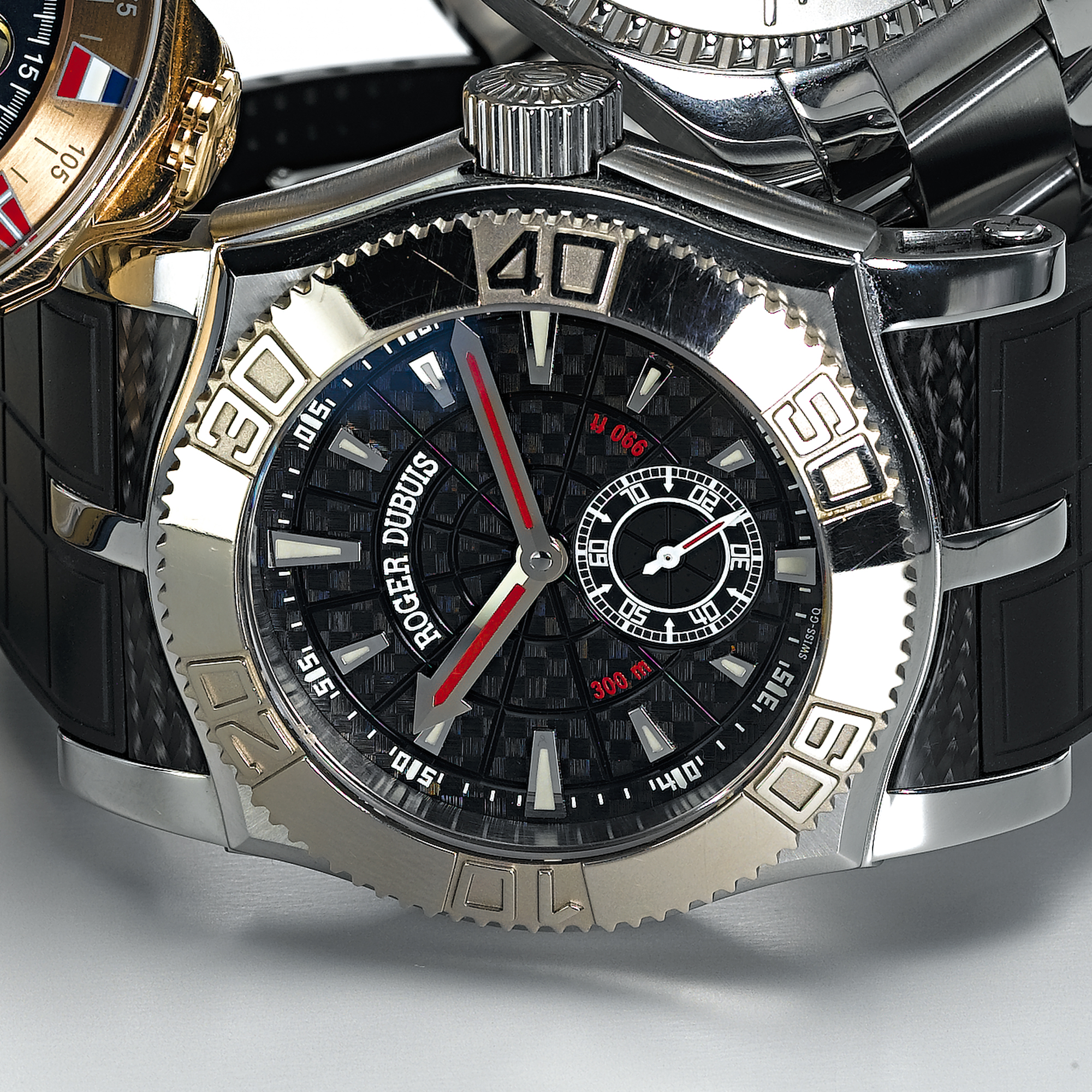 ROGER DUBUIS, AN OVERSIZED LIMITED EDITION STAINLESS STEEL AUTOMATIC WRISTWATCHEASY DIVER, JUST FOR FRIENDS, CIRCA 2004, 91/280