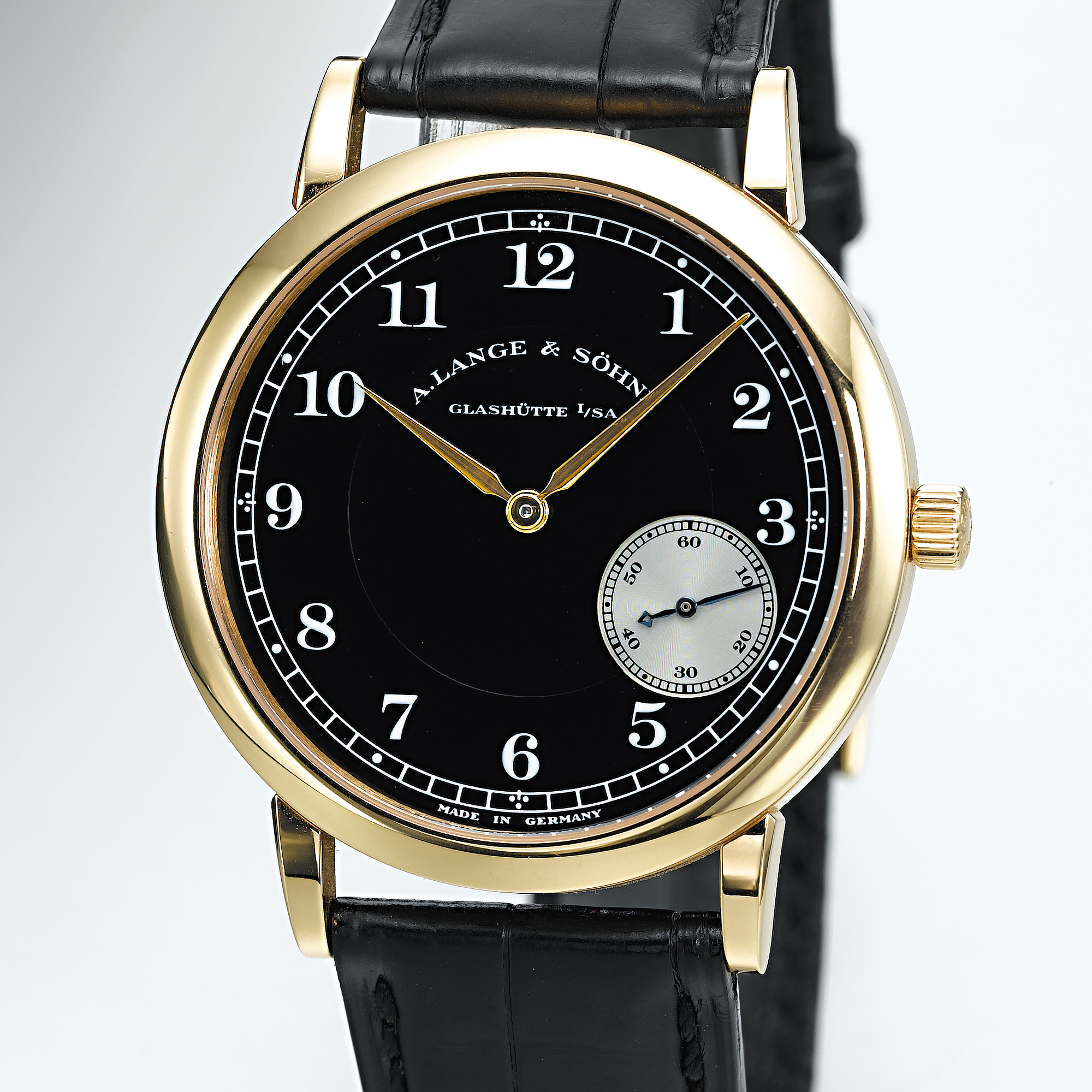 A. LANGE & SOHNE, A LIMITED EDITION PINK GOLD WRISTWATCH WITH ECCENTRIC DIALRETAILED BY WEMPE, 1815, CIRCA 2003, 17/75