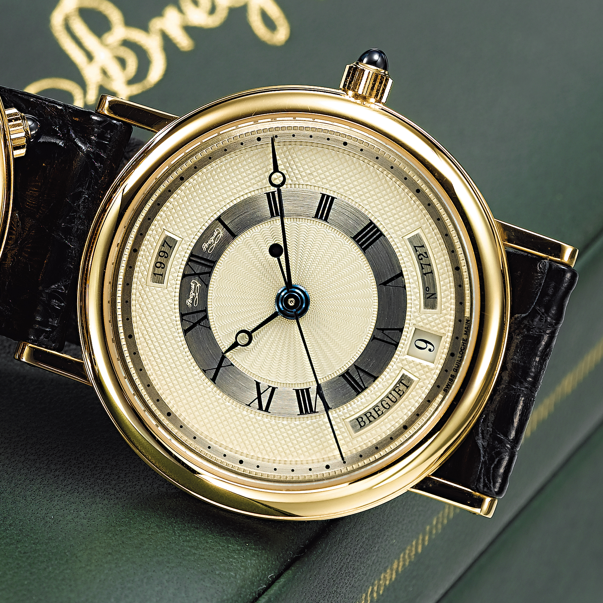BREGUET, A GOLD LIMITED EDITION AUTOMATIC CENTRE SECONDS WRISTWATCH WITH DATE81/97, CIRCA 1997, NO. 800063, REF. 3999