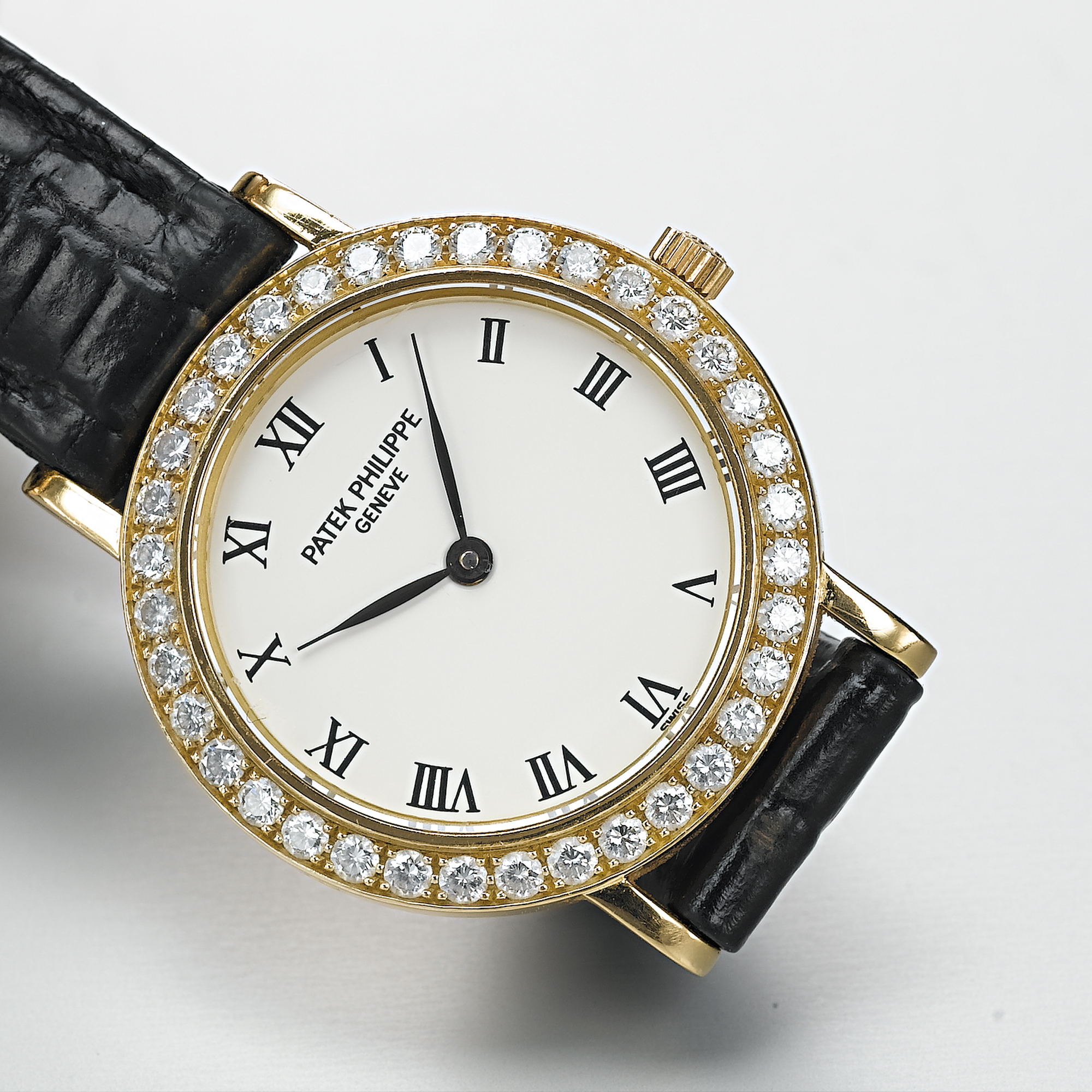 PATEK PHILIPPE, A LADY'S GOLD AND DIAMOND SET WRISTWATCHCIRCA 2001, REF. 4820